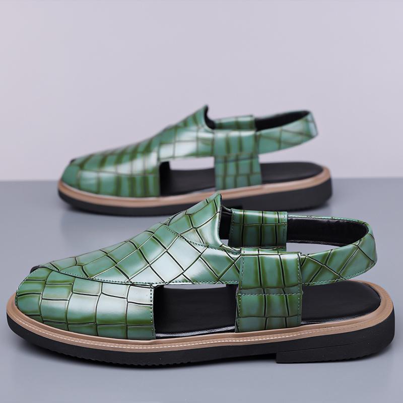 Men’s Sandals Mary Jane Dancing Shoes Dress Wingtip Wedding Stylish Formal Leather Prom Blazers Shoes Over Sized
