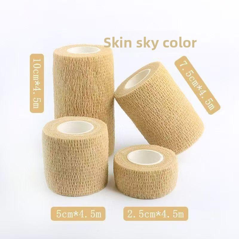 

1 шт. Самоклеючий еластичний бинт Нетканий спортивний бандаж для зап ясть, пальців, ліктів, колін та іншого Ідеально підходить для баскетболу та фітнесу 2.5cm*4.5m бежевий