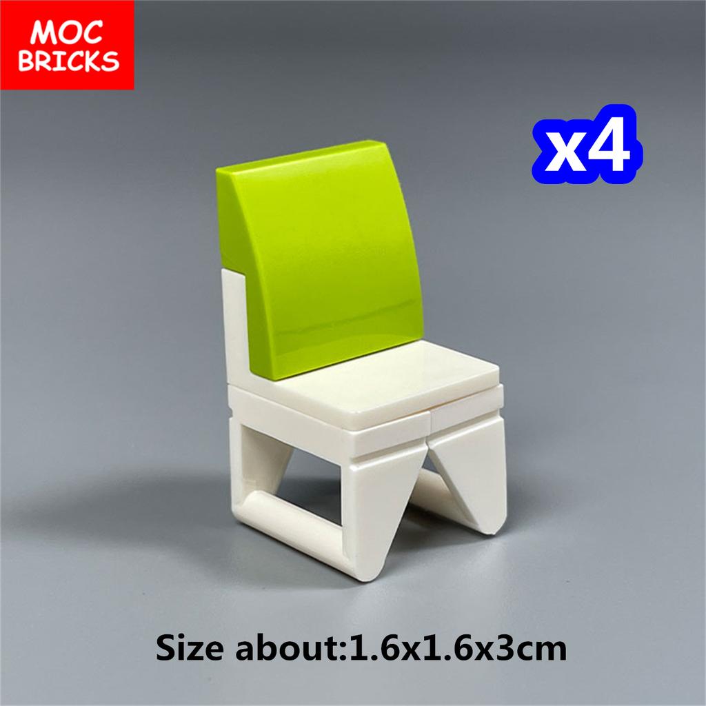 MOC Blocks Sofa Home Furniture Chair Desk City Model Learning Construction Bricks Figures DO IT YOURSELF Toy Ideal For Children Gift Idea
