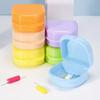 1/2/3pcs Denture Storage Box with Vent Holes Dental Orthodontic Retainer Case Guard Case Teeth Container for False Teeth