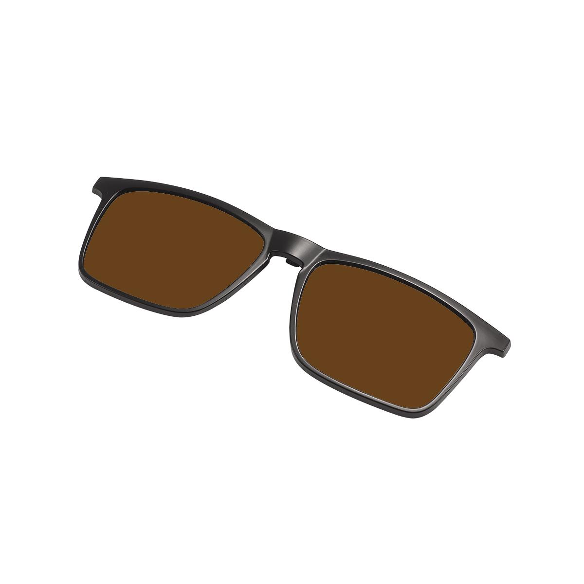 

Unisex Polarized Clip-On Sunglasses Square UV400 Night Vision Driving Fishing Eyeglasses Clips Magnet Clip Men Sunglasses Covers коричневый