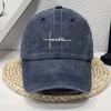 The Faith Printed Vintage Street Style Washed And Distressed Baseball Cap Is Suitable for Casual Outdoor Wear