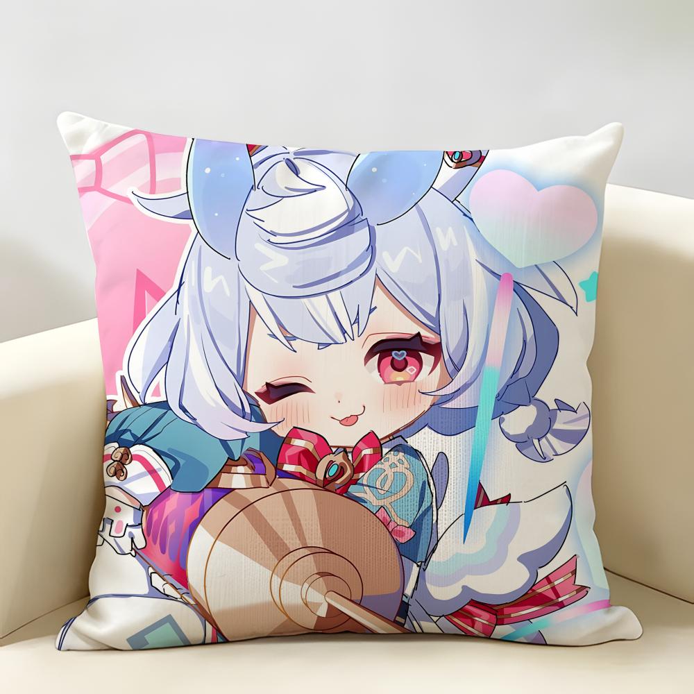 Sigewinne Genshin Impact Cushion Cover Natural Linen Organic Fabric DoubleSided Printing Room Sofa Decor Pillow Case