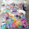 Zebra Series 3D Digital Printing Three-Piece Bedding Kit Bed Sheet Quilt Cover