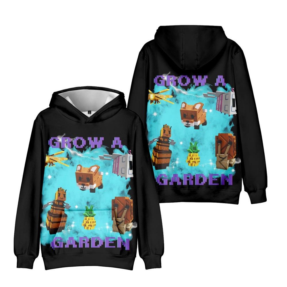 

Худи Grow A Garden Harajuku Пуловер Топы Женские Мужские Толстовки Новые Мультяшные С принтом Длинный рукав Мода Женские Косплей Уличная одежда XS