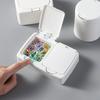 Storage Box Organizer Desktop Storage Box Mini Pop-up Cotton Swab with Lid Cosmetic Cotton Plastic Dustproof