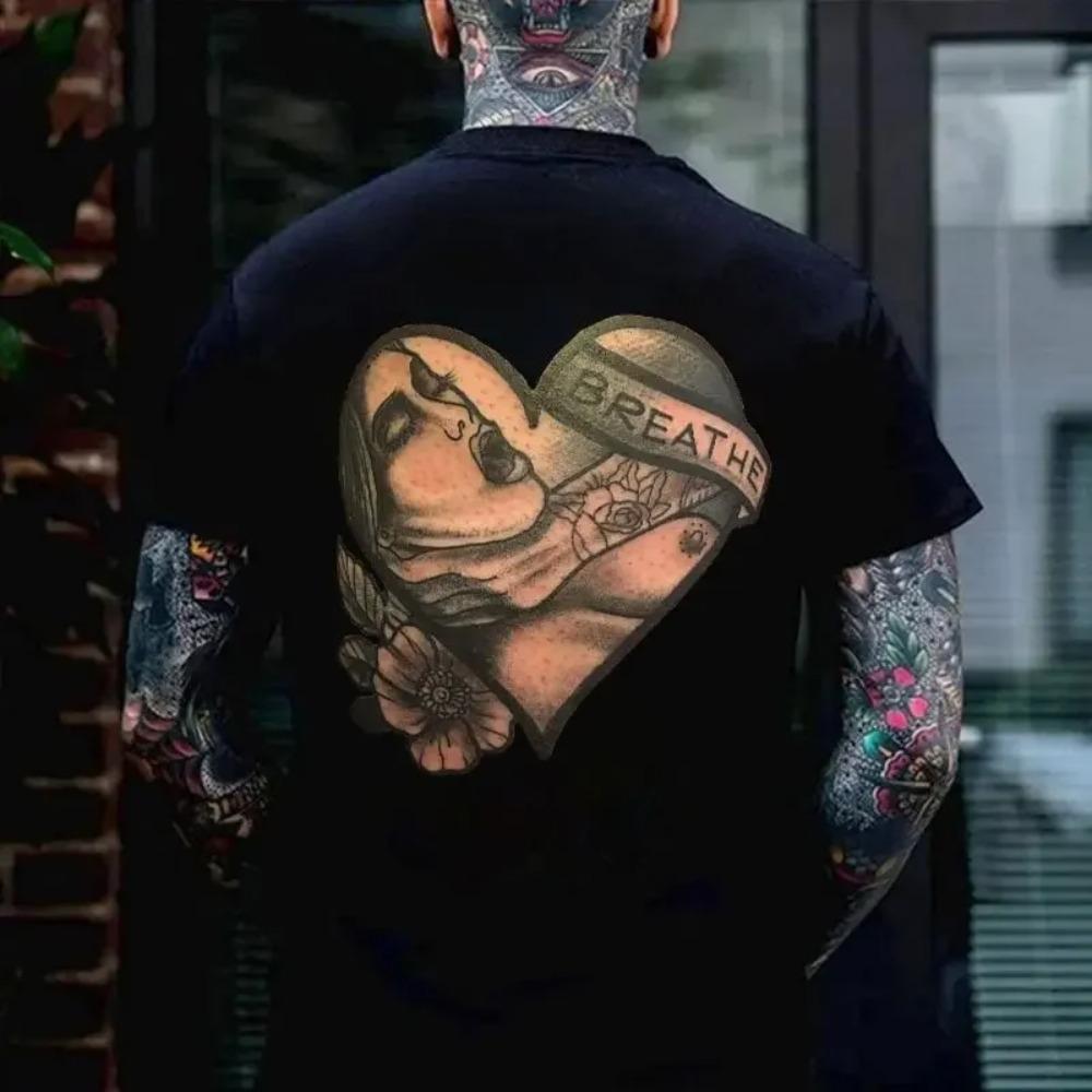 Hot Polyester Summer Tshirt Men Vintage T-shirts Male Oversized Quick Dry Weird Short Sleeve Fashion Casual Elastic Tees Top