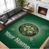 Dywanik z kryształowego aksamitu z własnym tekstem/imieniem, Miękka antypoślizgowa mata podłogowa, Dekoracja domu Celtic FC