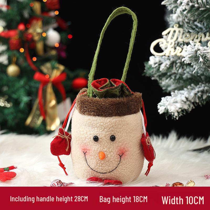 Christmas Gift Bags: Festive Candy & Apple Drawstring Bags
