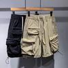 Pánské letní tenké ležérní kalhoty s pěti čtvrtinami a elastickým pasem, 4 barvy, trendy značka, rychleschnoucí, volné, s kapsami, cargo, stahovací šňůrka, cargo šortky
