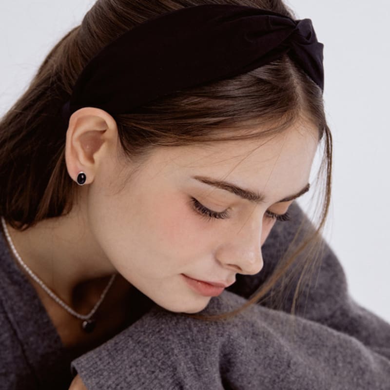 

ТАТЬЯНА Широкая повязка для волос с узлом HB2204 BLACK