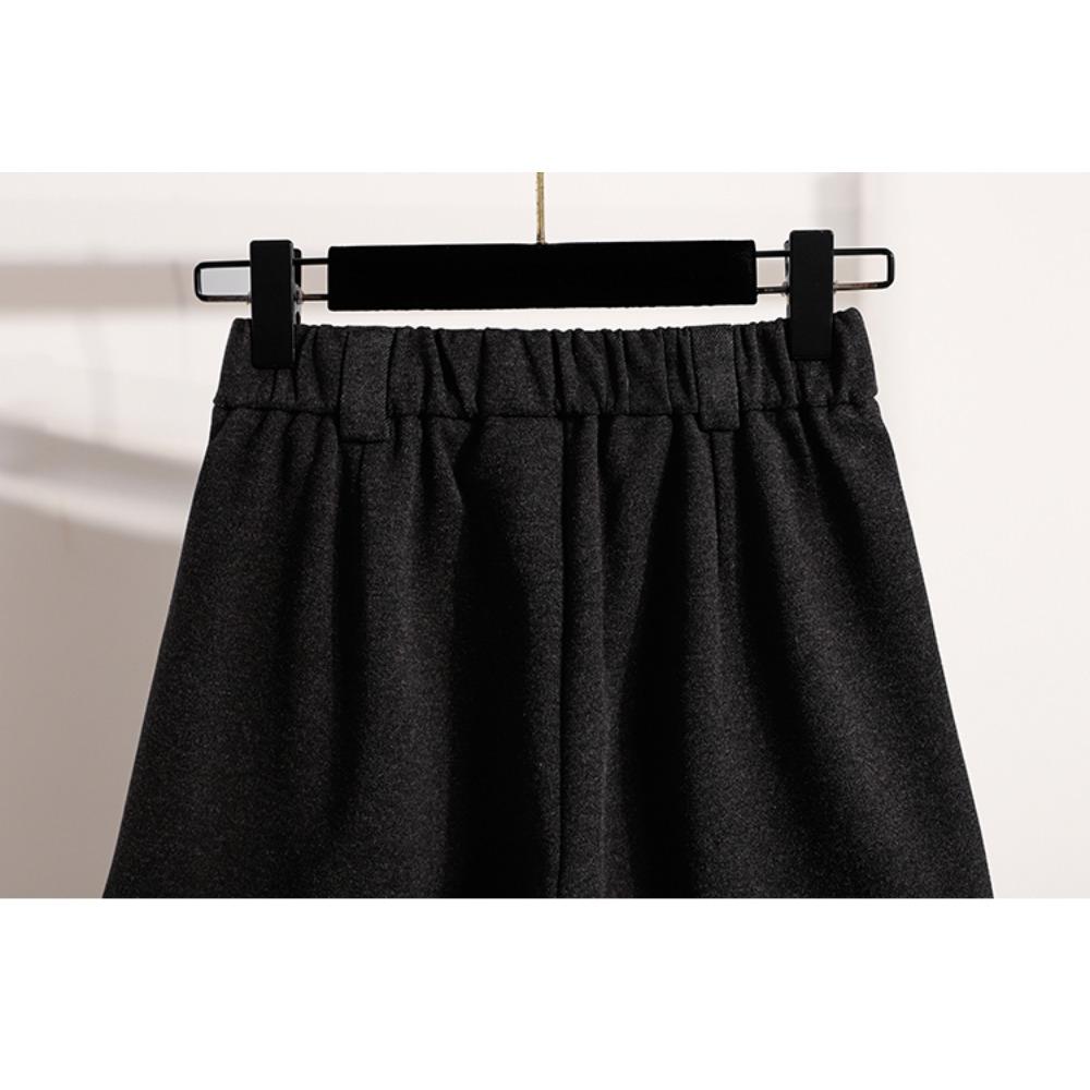 DIMANAF Plus Size New Women Shorts Pants Loose Casual Elastic Waist Fashion Lady Thick Winter 2025