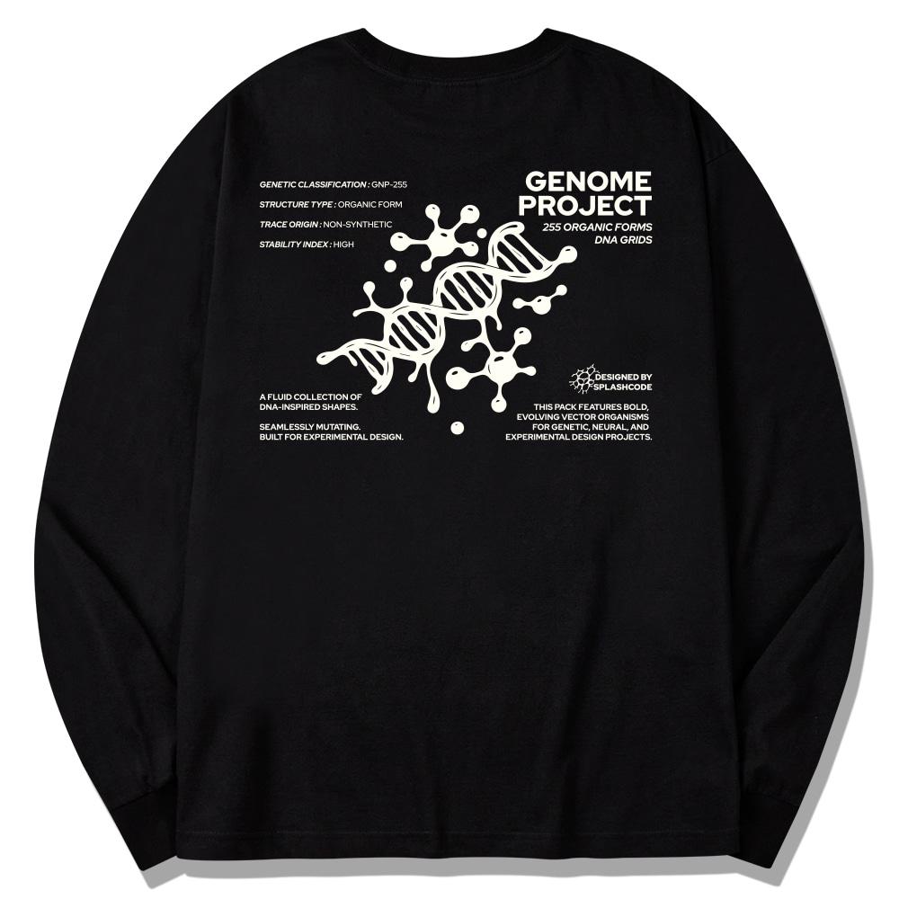 Seupeullaesikodeu Long Sleeve Black - Genome Project