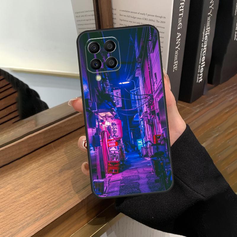 Japanese Night City Aesthetic Case For Samsung Galaxy M56 M16 M36 M33 M53 M13 M12 M32 M52 M20 M15 M55 M31 M14 M35 M34 M54