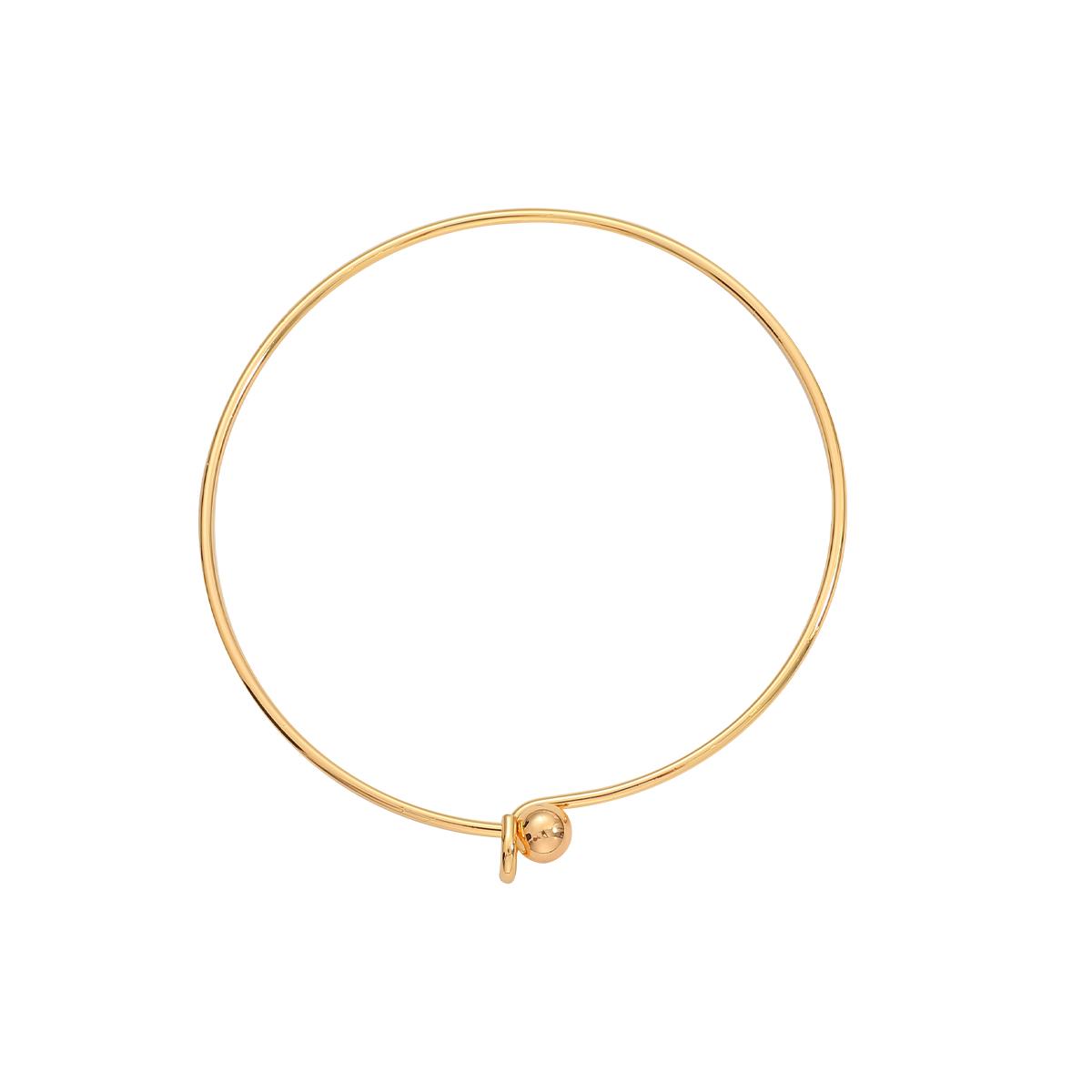 

Медный круглый браслет с апертурой и подвесками для изготовления ювелирных изделий Diy, аксессуары, материал 1pc золотой