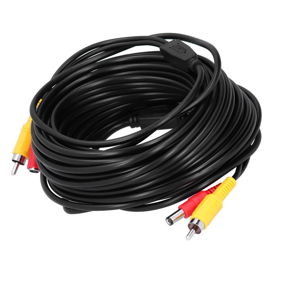 Portable CCTV Cable 2-In 1 Video Power Cord  +  Connector for Surveillance Camera DVD Player(10m 32.8ft )