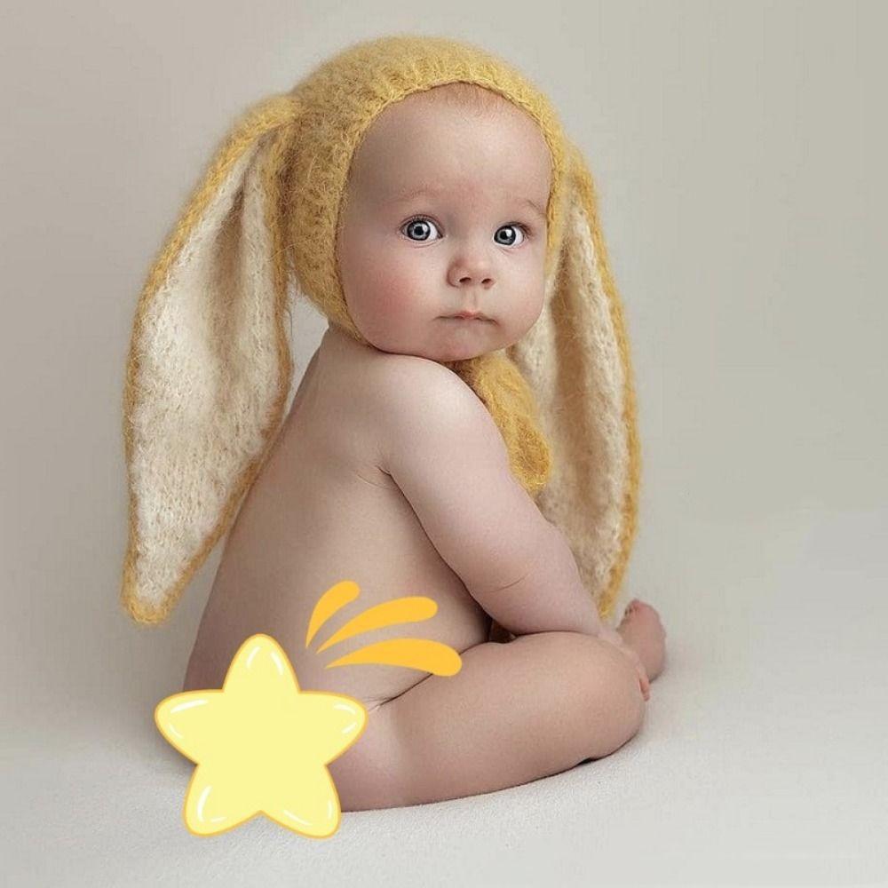 Buy Handmade Photography Bonnet Newborn Props Hat Long Rabbit Ears