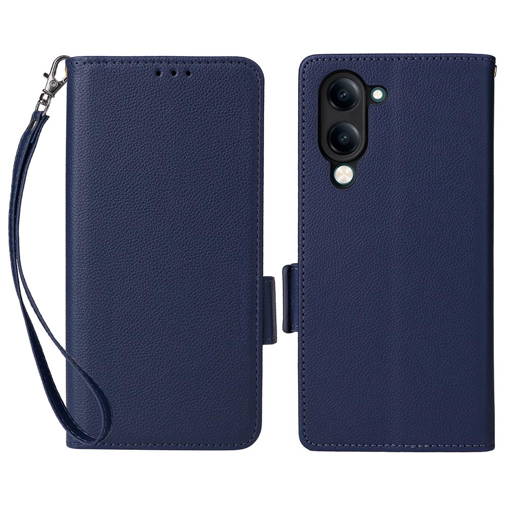 For vivo Y04 4G/Y29s 5G Case Wallet Flip Litchi Texture PU Leather Phone Cover