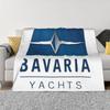 Bavaria Yachts Blue Silver Logo Blankets Multi-function Fleece Sofa Throw Blanket for Home Bedroom Travel Throws Bedspread Quilt