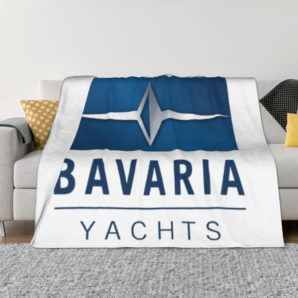 Bavaria Yachts Blue Silver Logo Blankets Multi-function Fleece Sofa Throw Blanket for Home Bedroom Travel Throws Bedspread Quilt