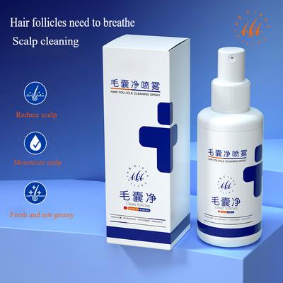 Spray Purifiant pour le Cuir Chevelu et les Follicules Capillaires Réparation Douce Antipelliculaire Anti-Démangeaisons Rafraîchissant Contrôle du Sébum Adoucissant Exfoliant Spray Capillaire Sans Rinçage