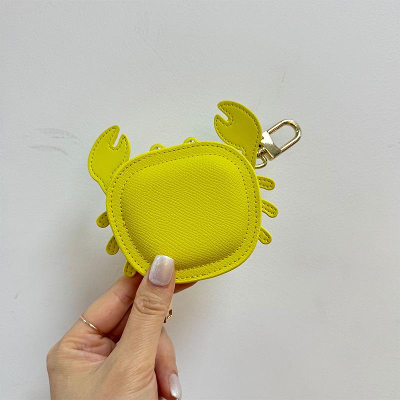 Krabben-Münzbörse Mikrofaserleder Mini-Geldbörse Make-up Kopfhörer Aufbewahrungstasche, Schultaschen-Hängeanhänger Handtaschen-Charm Zubehör