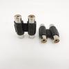 2 RCA żeńskie złącze AV Mini do 2RCA żeńskie złącze adaptera przedłużającego gniazdo konwertera audio-wideo Q1