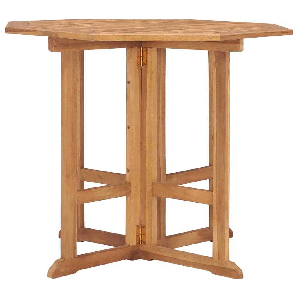 Folding Garden Dining Table 90 x 90 x 75 cm Solid Teak Wood