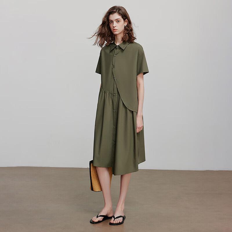 Chuyu Asymmetric Deconstructed Shirt Dress