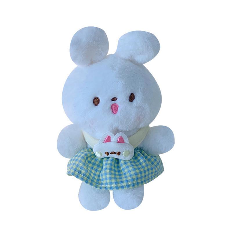 Adorable Cartoon Dress Teddy Bunny Plush Toys For Kids Backpack Keychains