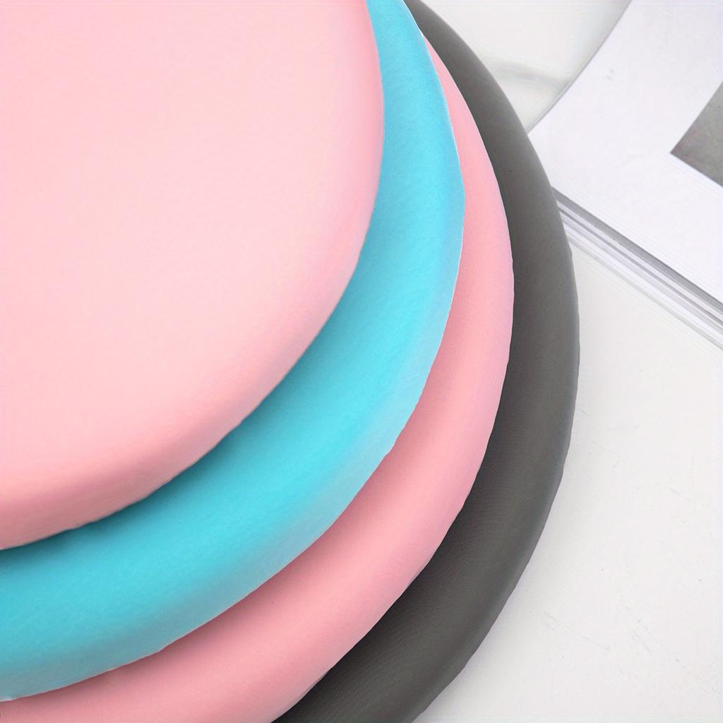 Open Round Ice-slip Fiber Fabric Memory Seat Cushion for Office and Home Use, Rebound Seat Cushion for All Seasons