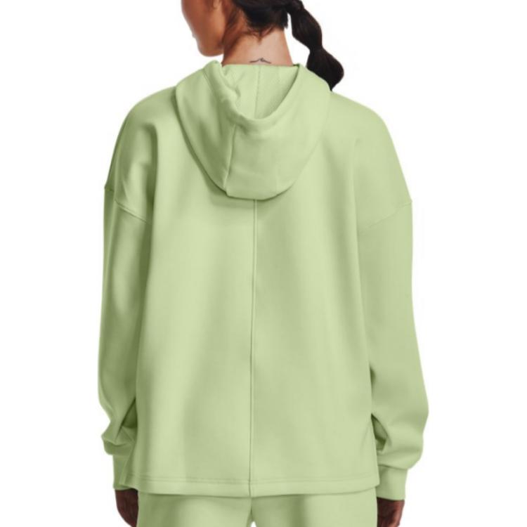 Under Armour Solid Knit Hooded Pullover Sweatshirt Women tops Green 1374117-369