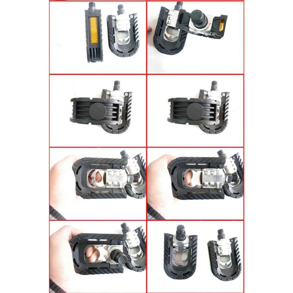 14mm Thread Bicycle Pedal Reflective Sheet Folding Pedal Bike Mountain Bike Pedals  Replacement