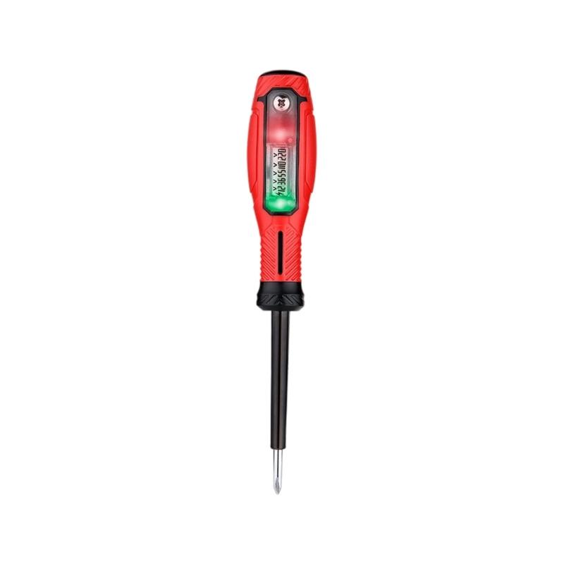 

Multifunction Electrical Tester Feature Auto Voltage Sensing 12-250V Ranging ABS Housing Suitable For Electricians червоний