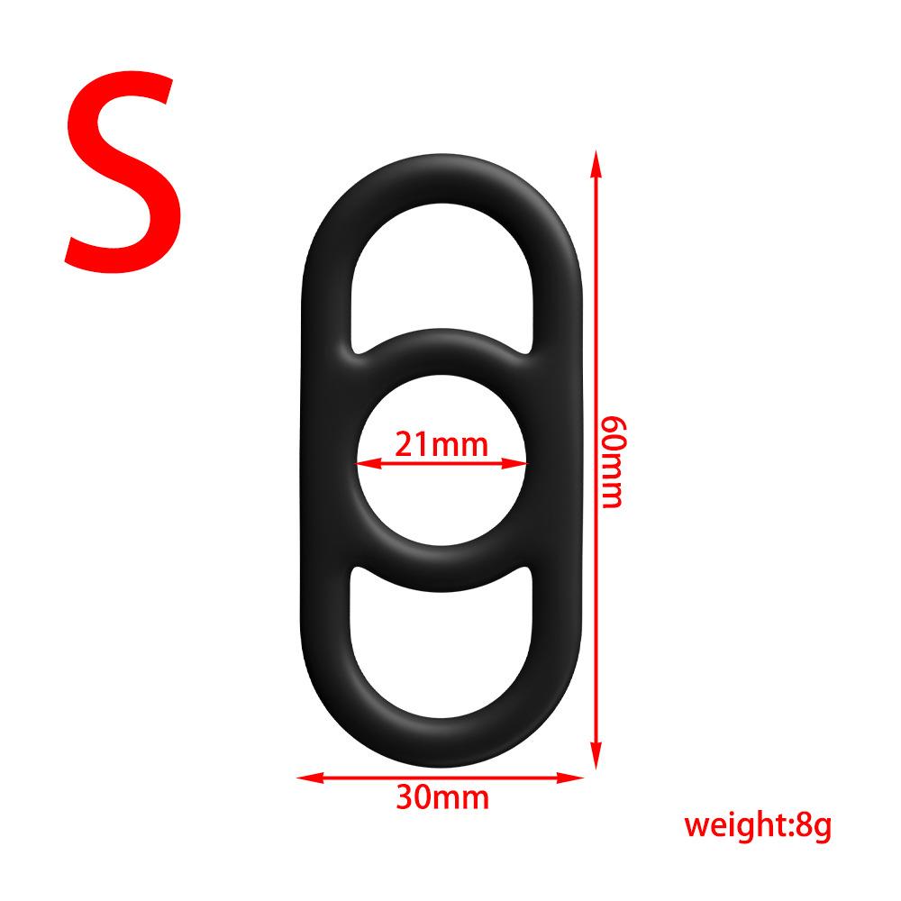 Silicone Semen Lock Ring Triple Lock Male Penis Ring Reusable Delay Ejaculation Lasting Scrotum Lock Ring Sex Toys