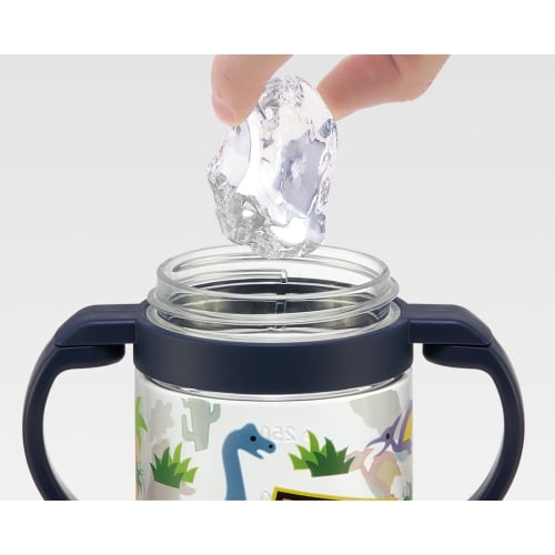 skater baby straw mug folding handle & shoulder type 2way type 370ml dinosaur dinosaur recommended for ages 1 and up kshw2n-a