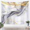 Grey White Marble Tapestry Metallic Marble Tapestry For Bedroom Medium Bronzing Stone Pattern Wall Tapestry Modern Abstract Art