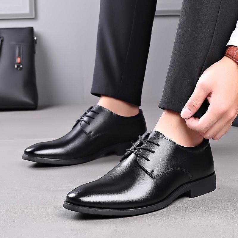 Leather Shoes Men's Shoes Business Dress Shoes Soft-soled Non-slip Shoes