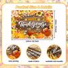7x5ft Happy Thanksgiving Backdrop Fall Pumpkins Turkey Photography Background Rustic Wooden Maple Leaves Thanksgiving Party Decor Banner Photo Shoot