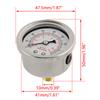 Oil Press Gauge for Auto Liquid Liquid 0-160 Psi 1/8 NPT Tester Monitoring System Fuel Pressure Gauge Meter Universal