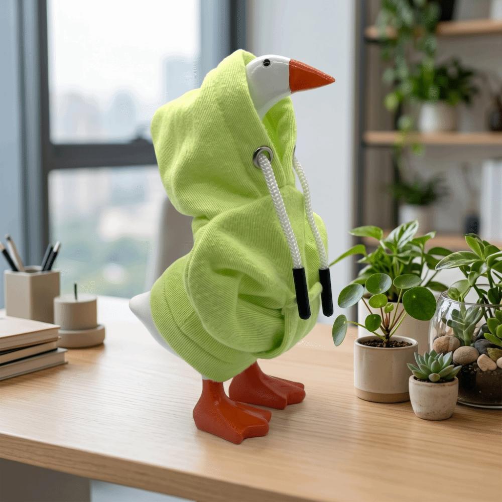 5 Inch Doll Mini Porch Goose Hoodies Various Colors Funny Porch Goose Outfit Cute Creative Desk Goose Outfits Porch Decoration