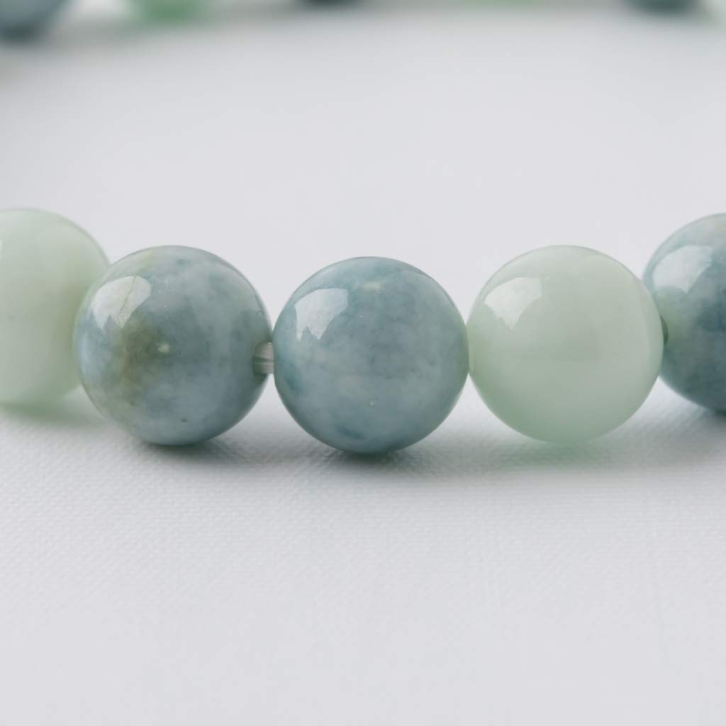 15cm Itoigawa Natural Jadeite Blue Japanese National Jomon Power Stone Jadeite Workshop Special Paulownia Wood Quality Guarantee BR0254 (8mm Beads,