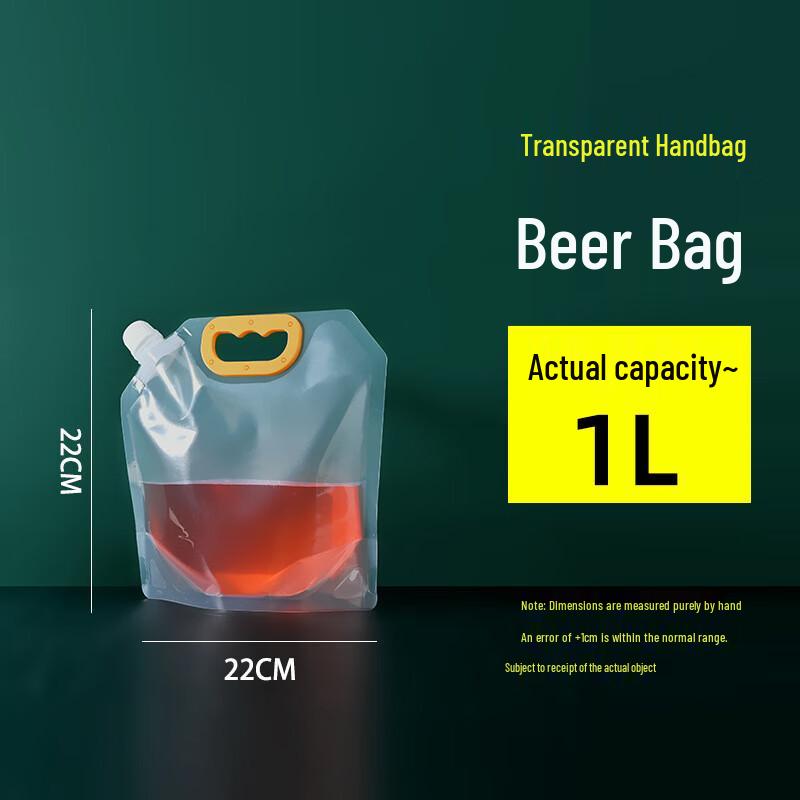 WS Reusable Self-Standing Spout Food & Beer Storage Bags