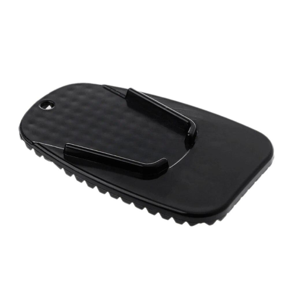 1pc Black Universal Motorcycle Plastic Side Stand Moto Bike Kickstand Non-slip Plate Side Extension Support Foot Pad Base