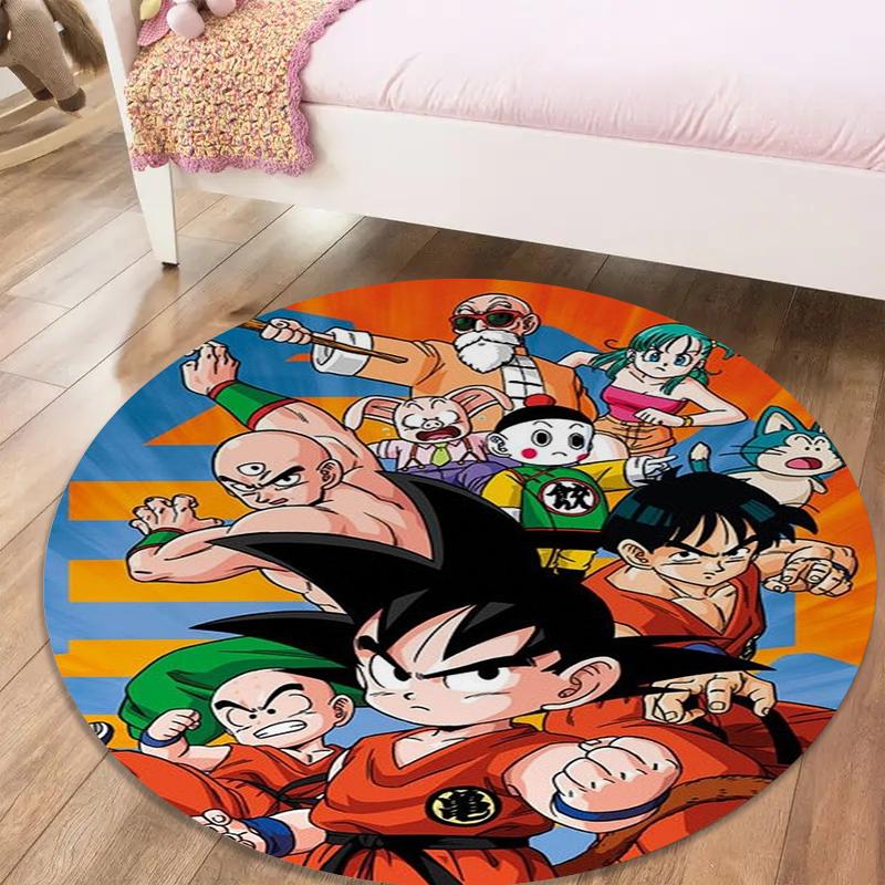

Dragon Ball Round Area Rug,Carpet Rug for Living Room Bedroom Sofa Playroom Decor,Non-slip Floor Mat49 80cmx80cm