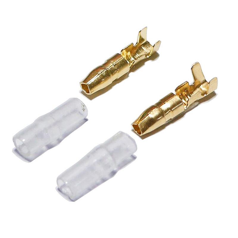 60Pcs Car Electrical Wire Connector Diameter 4Mm Female Male And Case Cold Press Terminal 1In2Out Bullet Crimp Terminal