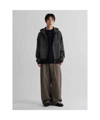 8Seconds Bonded Jersey Stripe Zip-Up Hoodie Ash