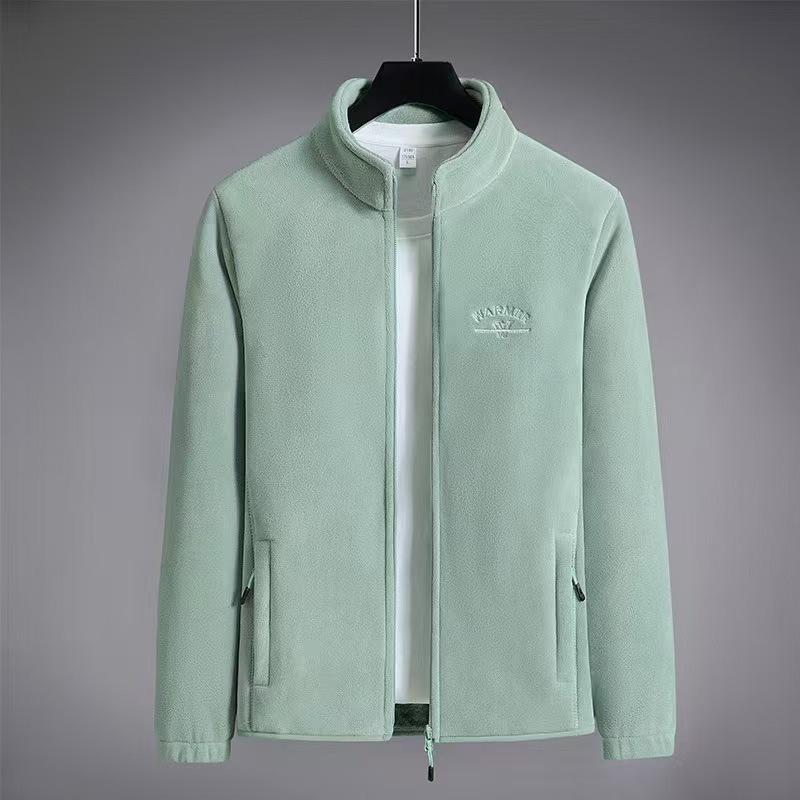 

Женское шерстяное пальто-подкладка Зимнее Свободного кроя Рукав полной длины Флис Полар Застежка-молния Принт букв Утепленное Пальто Кардиган Спортивная куртка M