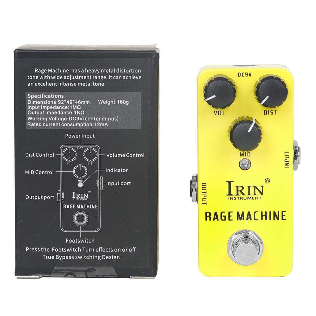 IRIN RS-16 Rage Machine Pedal Heavy Metal Distortion Tone Electric Guitar Effect Pedal True Bypass Guitar Effect Accessories