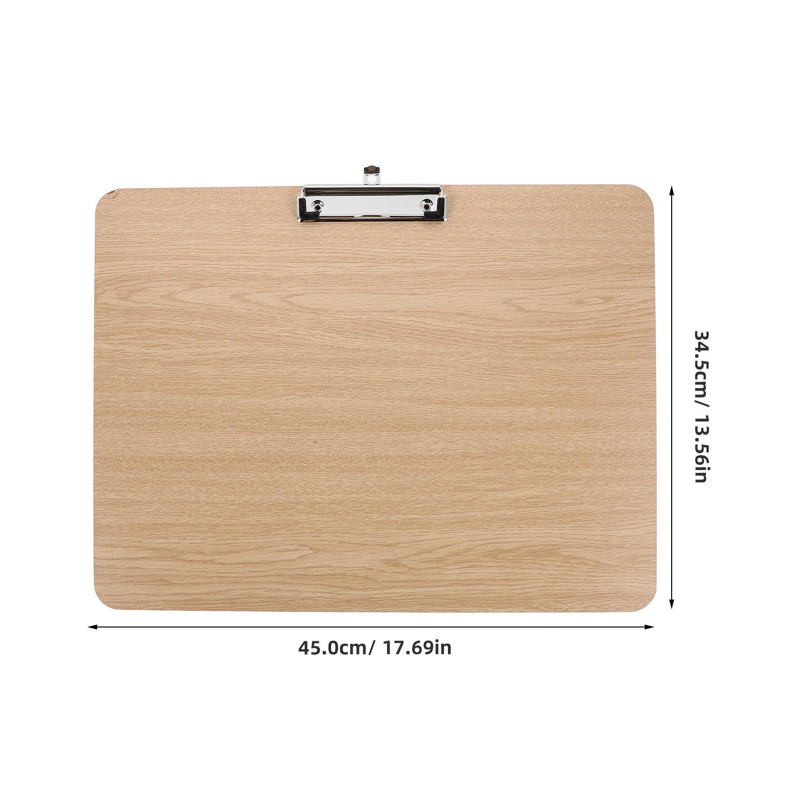 A3 Drawing Board Clip Sketch Pad Student Clipboards Sketching Painting Wooden Beige Crafted Portable Art For Watercolor